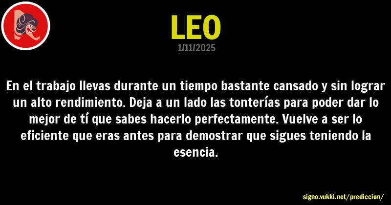 Predicción diaria de la Brujita para: Leo - Descubre la predicción del día para tu signo!