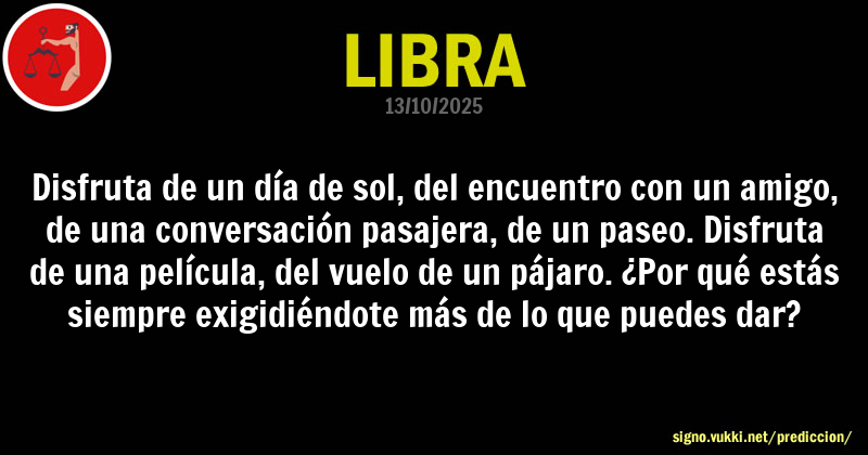 Predicción diaria de la Brujita para: Libra - Descubre la predicción del día para tu signo!