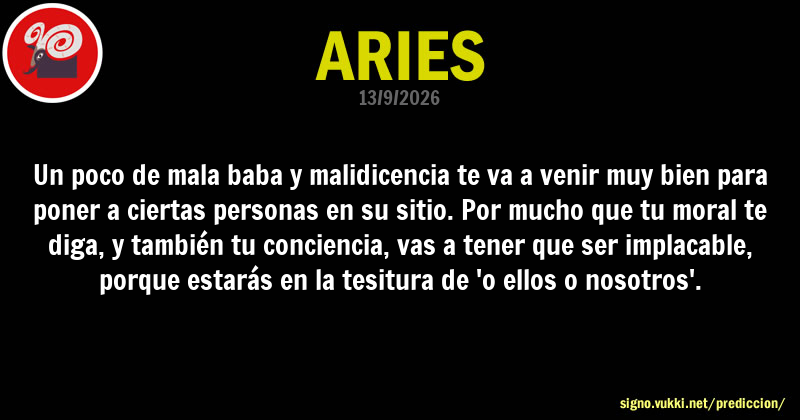 Predicción diaria de la Brujita para: Aries - Descubre la predicción del día para tu signo!