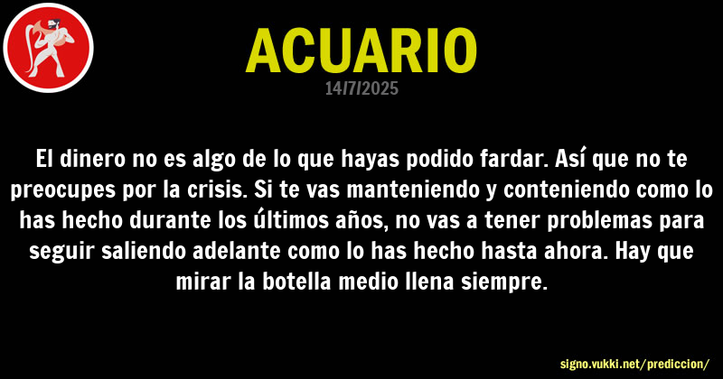 Predicción diaria de la Brujita para: Acuario - Descubre la predicción del día para tu signo!