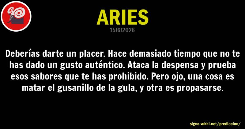 Predicción diaria de la Brujita para: Aries - Descubre la predicción del día para tu signo!
