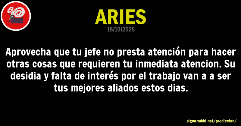 Predicción diaria de la Brujita para: Aries - Descubre la predicción del día para tu signo!