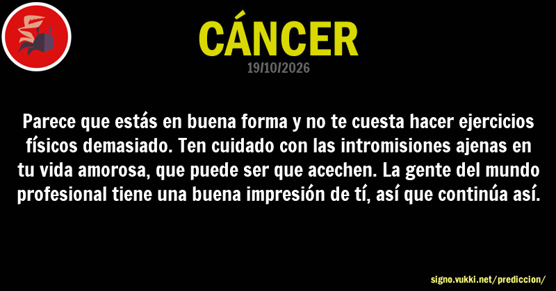 Predicción diaria de la Brujita para: Cancer - Descubre la predicción del día para tu signo!