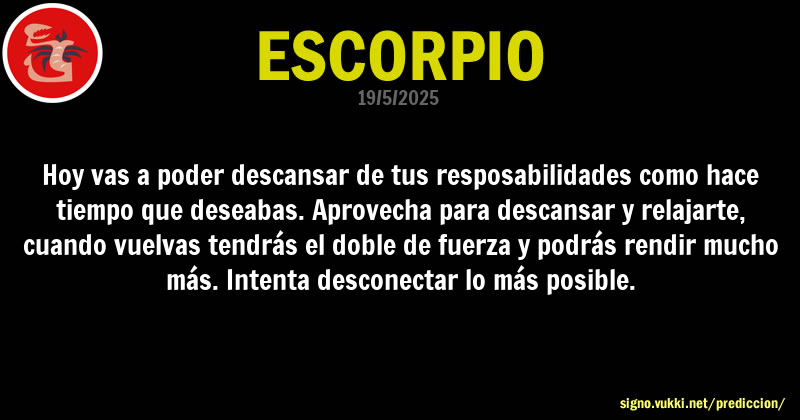Predicción diaria de la Brujita para: Escorpio - Descubre la predicción del día para tu signo!