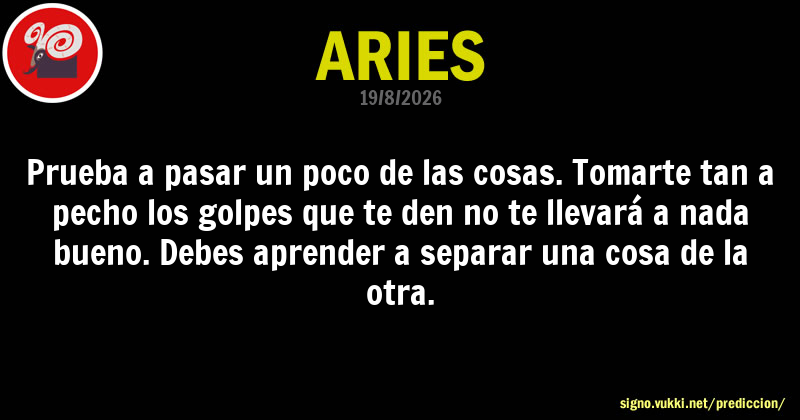 Predicción diaria de la Brujita para: Aries - Descubre la predicción del día para tu signo!