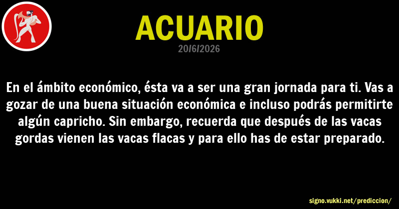 Predicción diaria de la Brujita para: Acuario - Descubre la predicción del día para tu signo!