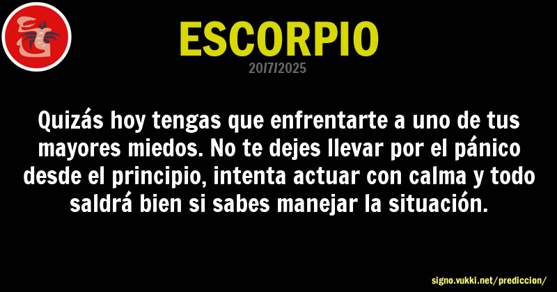 Predicción diaria de la Brujita para: Escorpio - Descubre la predicción del día para tu signo!