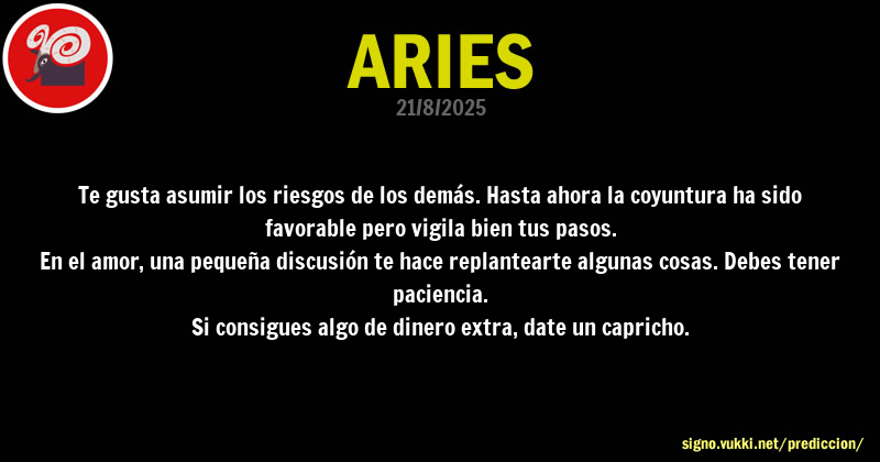 Predicción diaria de la Brujita para: Aries - Descubre la predicción del día para tu signo!