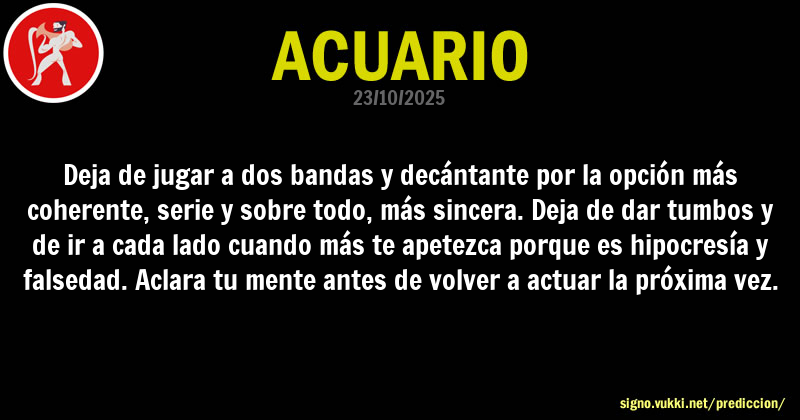 Predicción diaria de la Brujita para: Acuario - Descubre la predicción del día para tu signo!