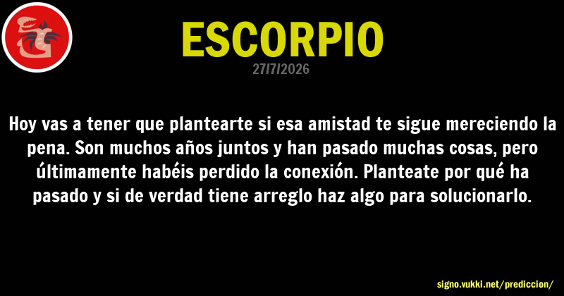 Predicción diaria de la Brujita para: Escorpio - Descubre la predicción del día para tu signo!