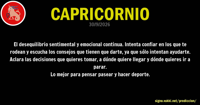 Predicción diaria de la Brujita para: Capricornio - Descubre la predicción del día para tu signo!